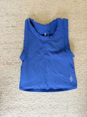 Free People Royal Blue Ribbed Muscle Tank